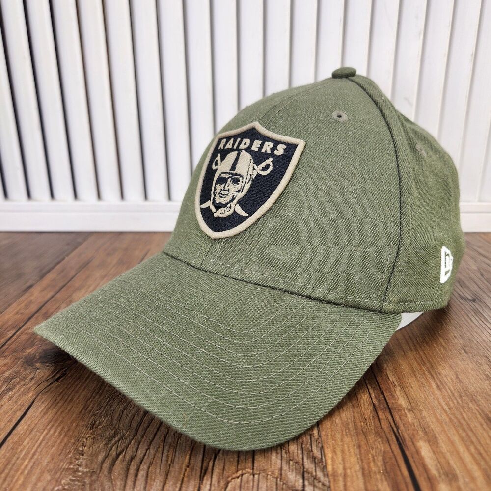 New Era 39thirty Las Vegas Raiders 2023 Salute To Service Ball Cap Green M/L Hat